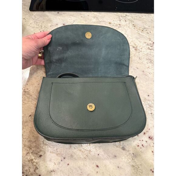 Tinnakeenly Leathers Irish Craft Fine Leather Green & Brown Shoulder Bag - Picture 2 of 9